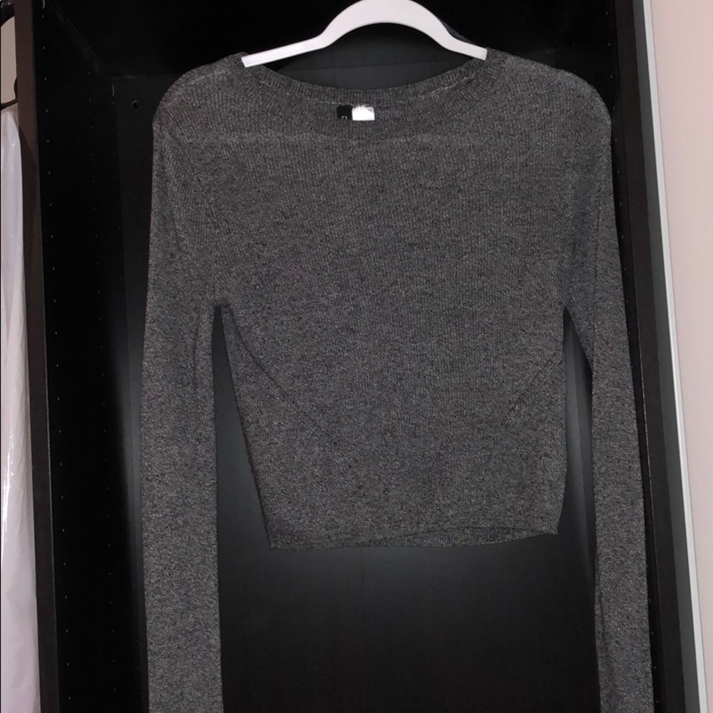 A silver long sleeve